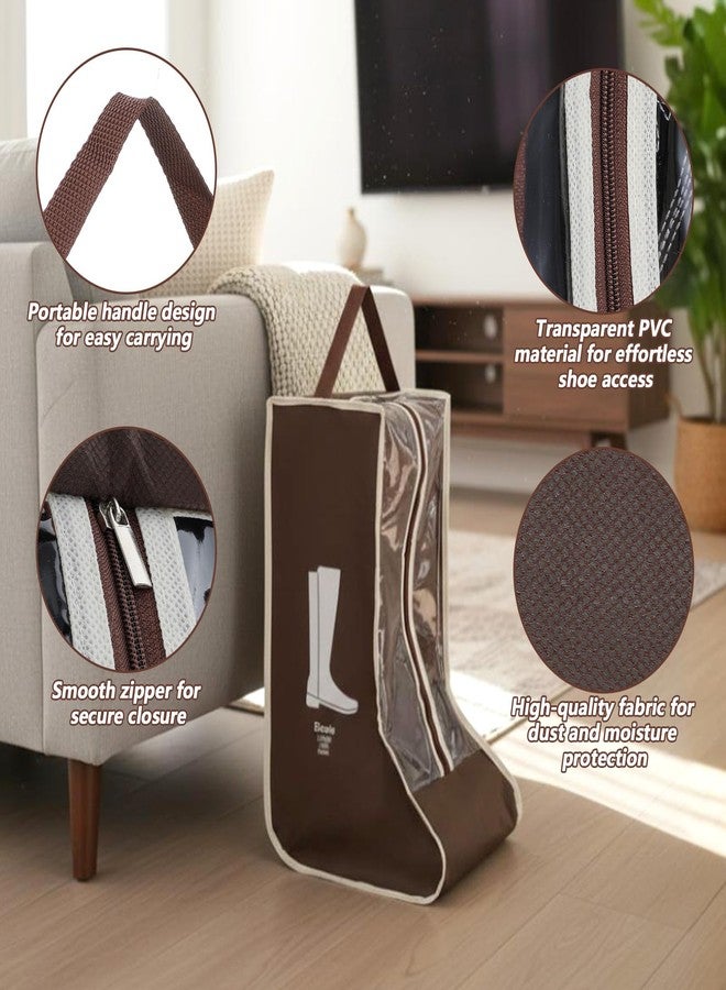 Yolev 2pcs Boot Bags for Cowboy Boots Portable Boot Storage for Travel Dust Proof Boot Storage Organizer Tall Boots Shoe Cover Protector Bag （11.4" X 8.6" X 19"） - Image 3