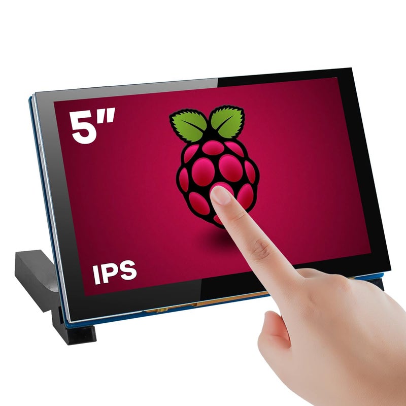 Hosyond شاشة هوسيوند 5 إنش تعمل باللمس IPS MIPI DSI متوافقة مع Raspberry Pi 5/4/3، دقة 800x480 بكسل، واجهة خالية من السائق للشاشة السعوية - Image 1