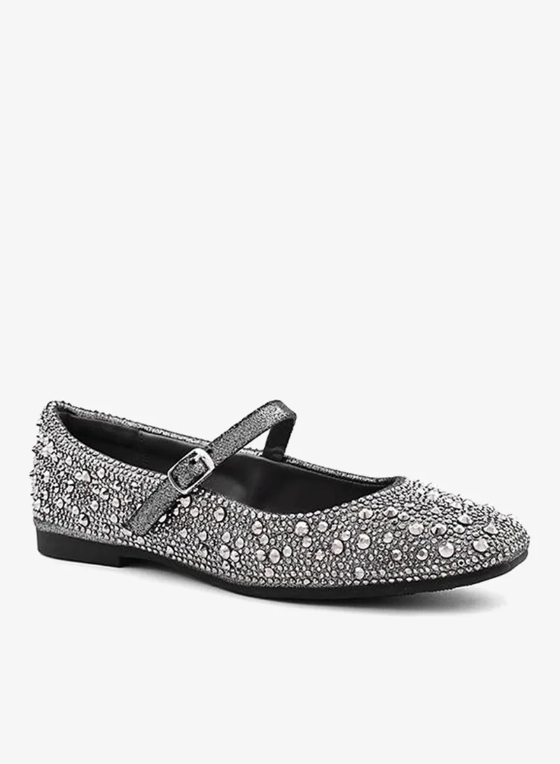 كابلي Cuple Embellished Mary Jane Ballerina Flats