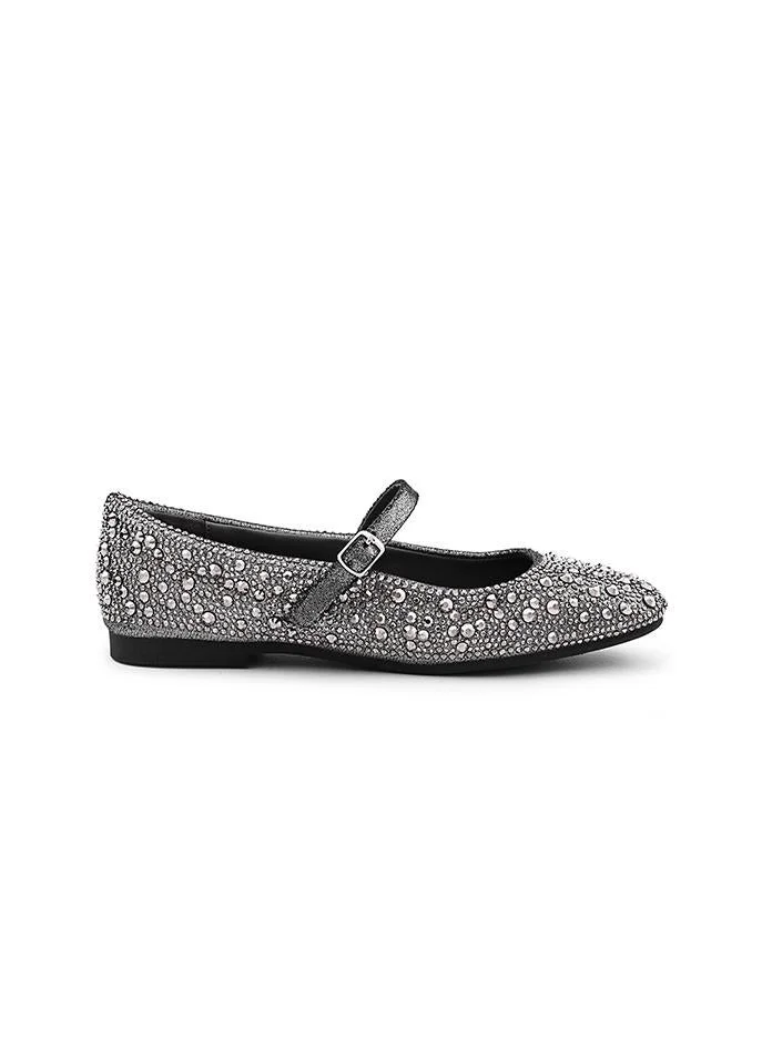 Cuple Cuple Embellished Mary Jane Ballerina Flats