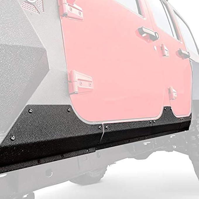 Unity Body Armor Cladding Rocker Panel Guard Steel  1161510  Fits 20072018 Jeep Wrangler Jk Black - Image 1