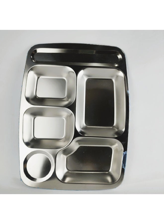 طبق تقديم طعام استانلس ستيل مقاوم للصدأ مقسم - Image 5