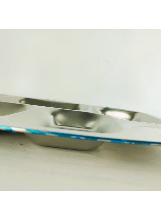 طبق تقديم طعام استانلس ستيل مقاوم للصدأ مقسم - Image 2