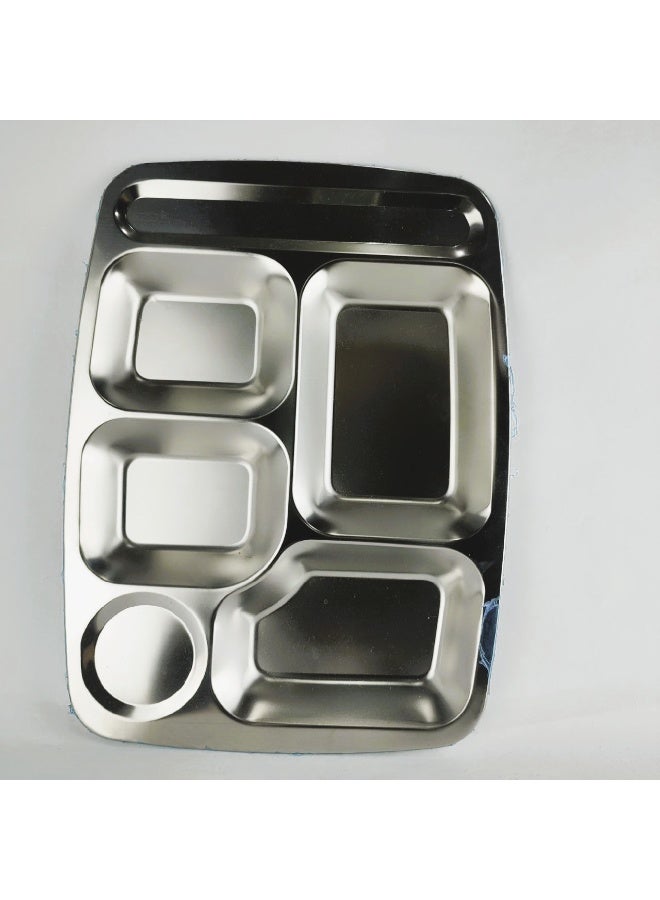 طبق تقديم طعام استانلس ستيل مقاوم للصدأ مقسم - Image 3