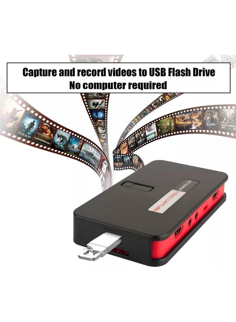 HD 1080P Video Capture Card, Game Recorder Box with USB Direct Recording, HD/AV/Ypbp Support - Image 4