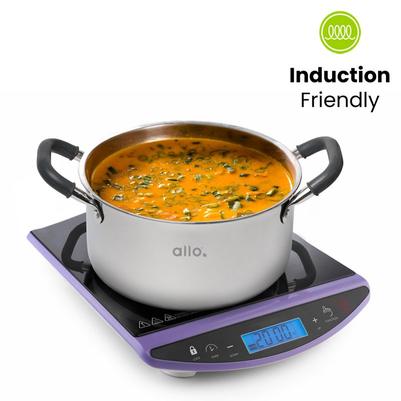 Allo Allo CookSafe TriPly Stainless Steel Casserole Saucepot Stockpot with Stainless Steel Lid Induction Friendly, Naturally Non Stick, 22cm, 4.6 Litre  - Image 4