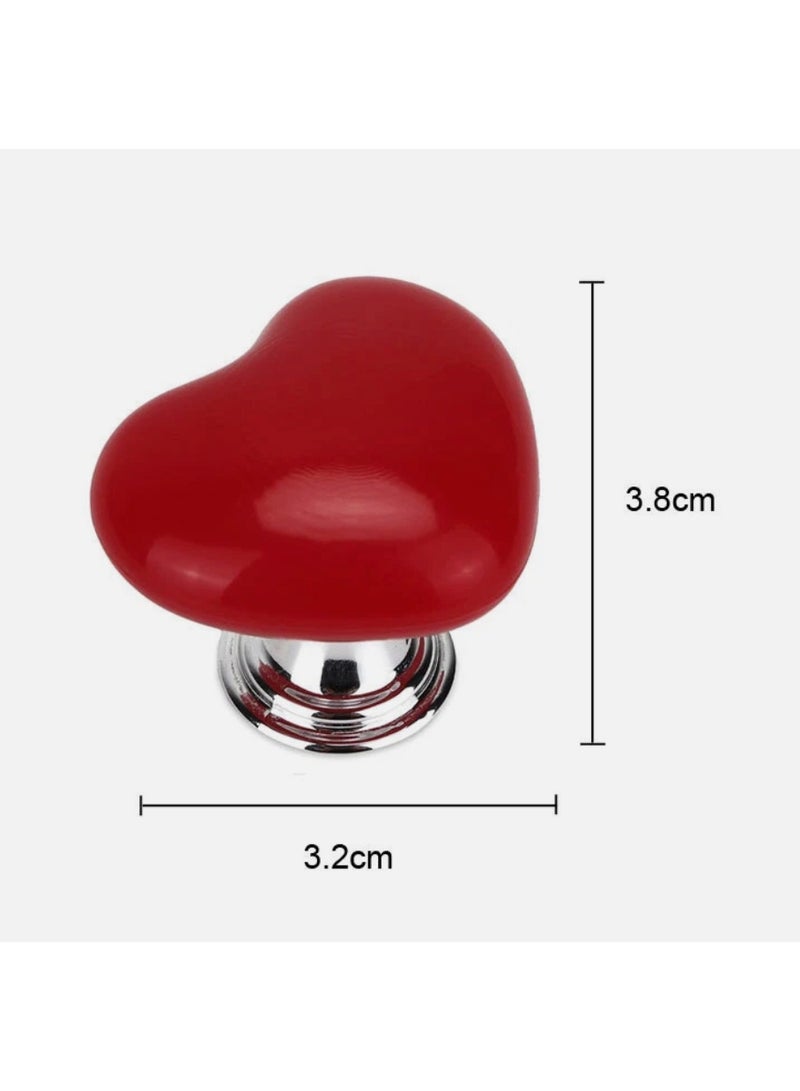 3 Pieces Handle Toilet Press Heart Shaped Press Tank Push Switch Button Toilet Bathing - Image 2