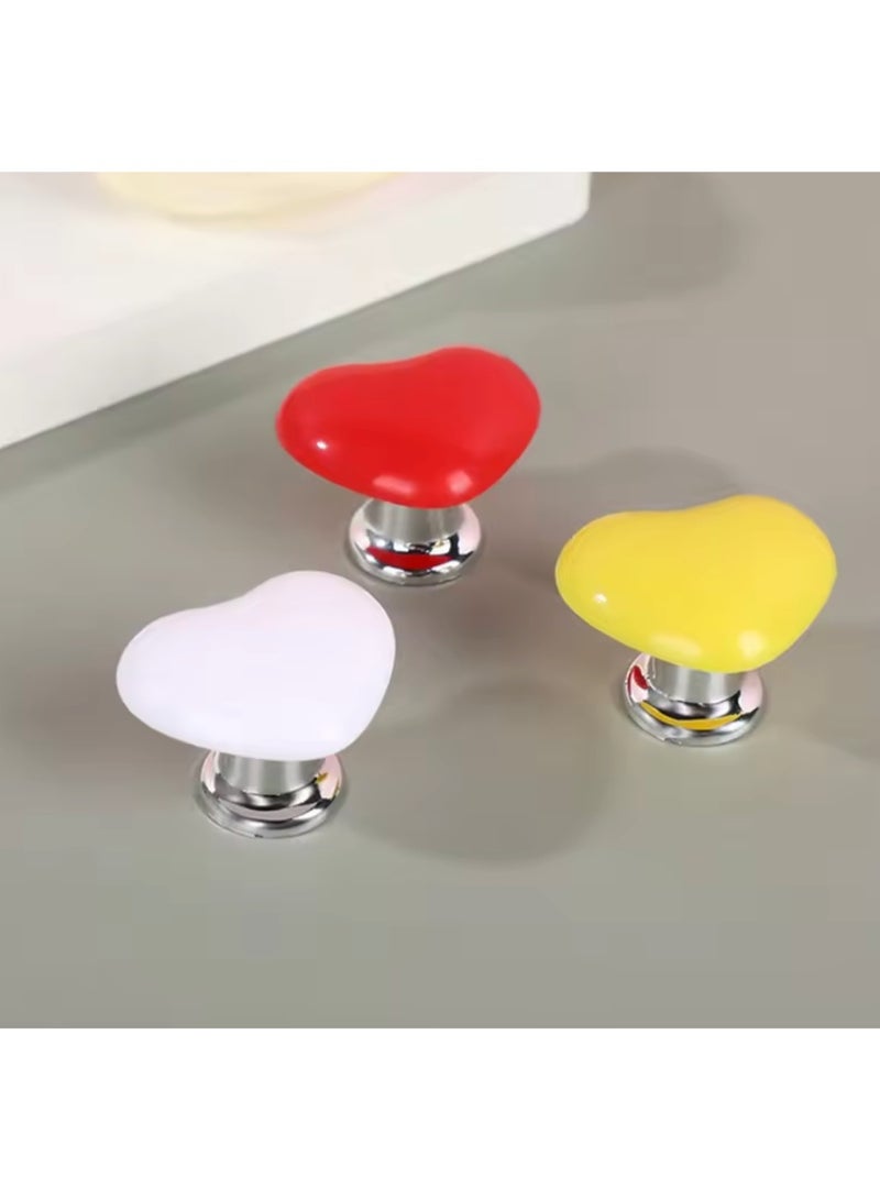 3 Pieces Handle Toilet Press Heart Shaped Press Tank Push Switch Button Toilet Bathing - Image 1