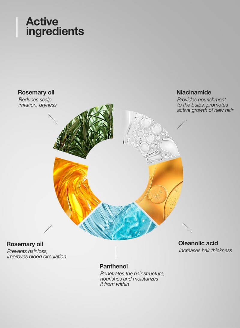 تاش مصل نمو الشعر إكليل الجبل | 3٪ ريدنسيل + 4٪ مركب أنريف | تركيبة مائية غير دهنية | إعادة نمو مرئية في 14 يوما | مانع DHT | 100 مل - Image 4