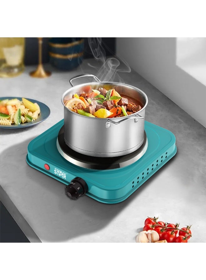 Winning Star Portable Single Burner Hot Plate with 15.5cm Cast Iron Plate ST-9635, 1000W, Adjustable 5-Step Temperature Control & Overheat Protection – Compact & Easy to Clean - Image 5