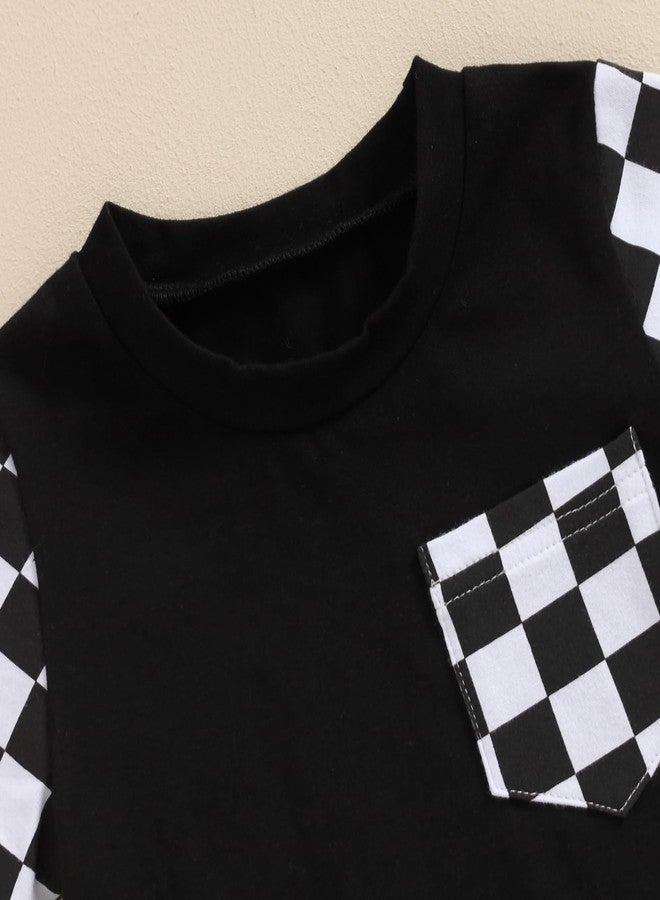 Karuedoo Newborn Baby Boy Girl Clothes Checkered Plaid Romper Jumpsuit Short Sleeve One-Piece Bodysuit Infant Summer Outfit (A-Black, 0-3 Months) - Image 5