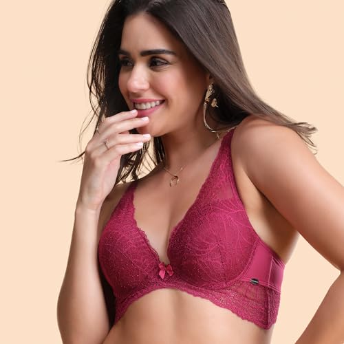 Enamor F091 Butterfly Cleavage Enhancer Plunge Push-Up Bra - Padded Wired Medium Coverage - Image 5