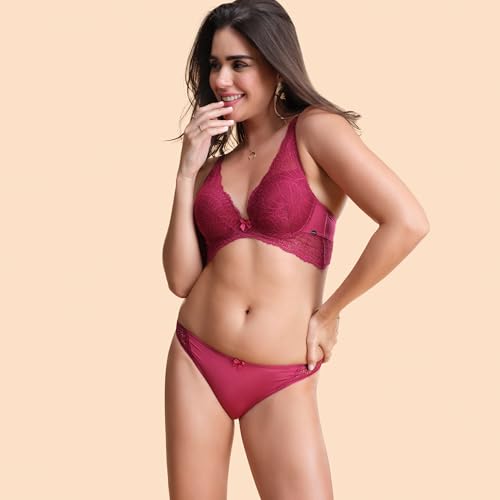 Enamor F091 Butterfly Cleavage Enhancer Plunge Push-Up Bra - Padded Wired Medium Coverage - Image 4