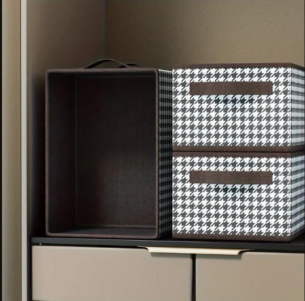 Foxelli Cloth Storage Box Organizer For Wardrobe Clothes Storage Bag For Storage Box For Clothes Large Foldable Steel Frame Clothes Organiser For Wardrobe Saree Shirt Blanket Storage Box 26 Ltr Cover 4  - Image 3
