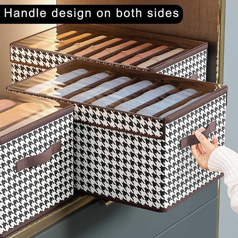 Foxelli Cloth Storage Box Organizer For Wardrobe Clothes Storage Bag For Storage Box For Clothes Large Foldable Steel Frame Clothes Organiser For Wardrobe Saree Shirt Blanket Storage Box 26 Ltr Cover 4  - Image 5