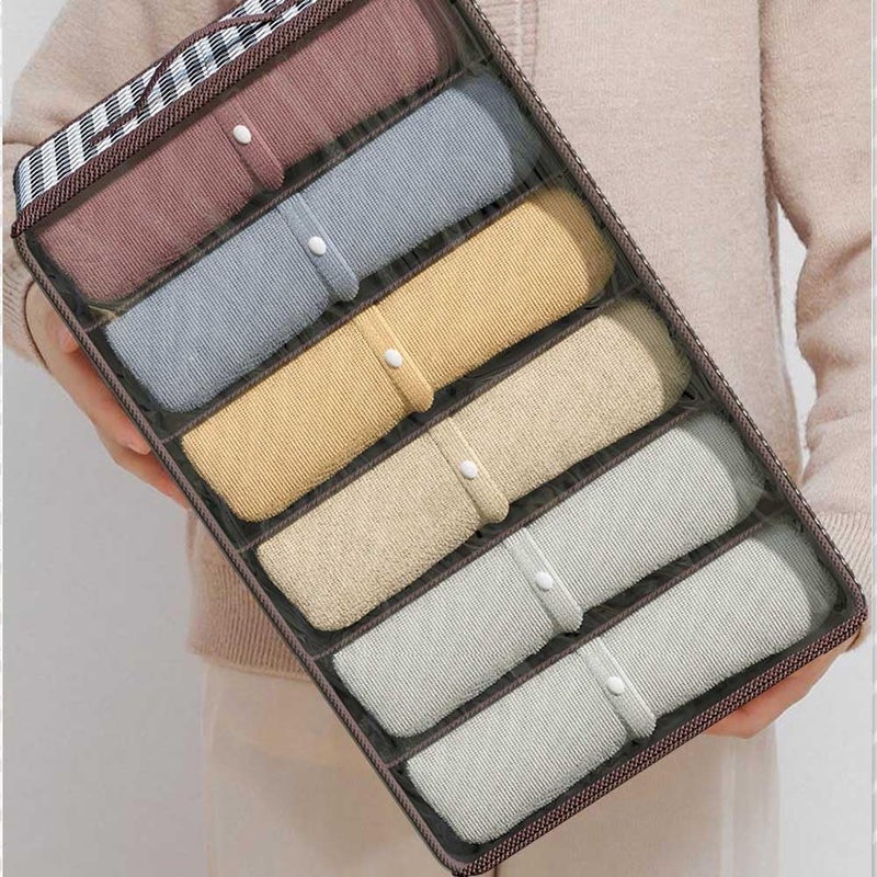 Foxelli Cloth Storage Box Organizer For Wardrobe Clothes Storage Bag For Storage Box For Clothes Large Foldable Steel Frame Clothes Organiser For Wardrobe Saree Shirt Blanket Storage Box 26 Ltr Cover 4  - Image 4