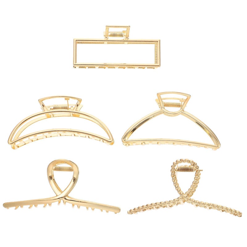 5pcs Metal Alloy Hair Claw Clips For Women Styling Accessories - Image 2
