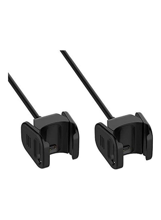 NIBEMINENT 2-Piece Charging Cable Set For Fitbit Charge 3&4 Watch Black - Image 2