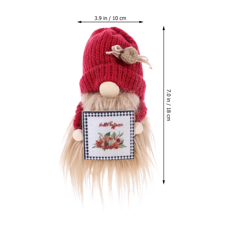 Harvest Party Decoration Gnome Ornament Desktop Adornment Red 18X10CM Table Decor 1Pack - Image 2