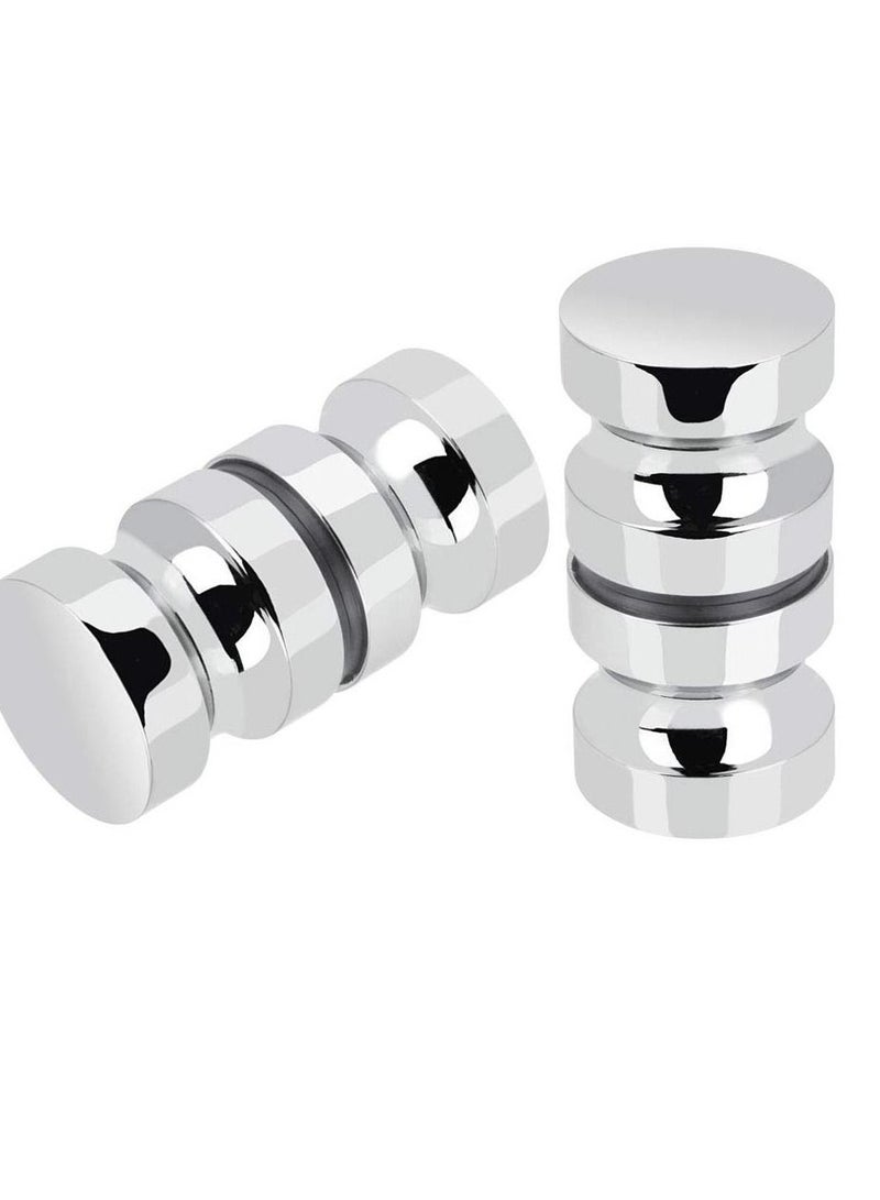 2 Set Shower Screen Handle Bathroom Door Knob with Solid Stainless Steel for Replacement Groove Glass Door(Install Screw 7.5mmx30mm) - Image 1