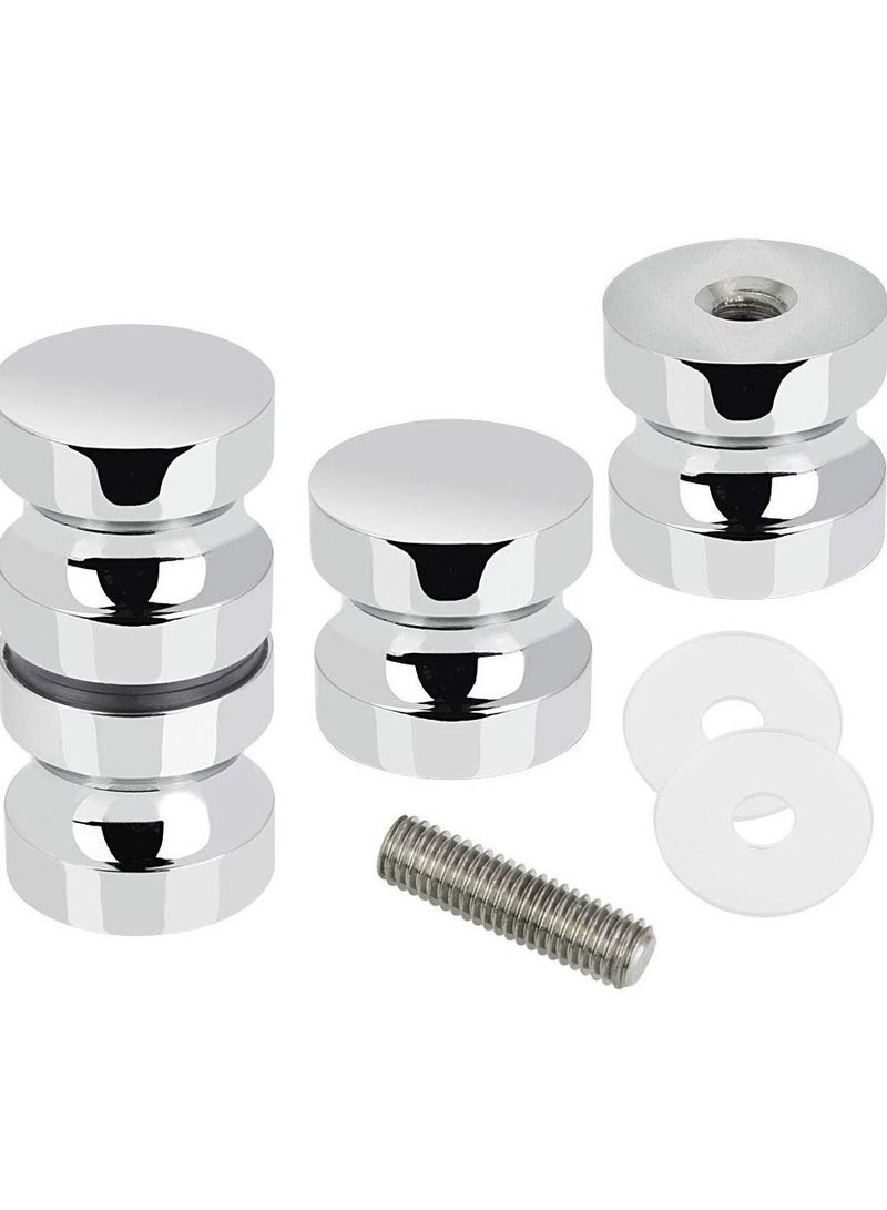 2 Set Shower Screen Handle Bathroom Door Knob with Solid Stainless Steel for Replacement Groove Glass Door(Install Screw 7.5mmx30mm) - Image 2