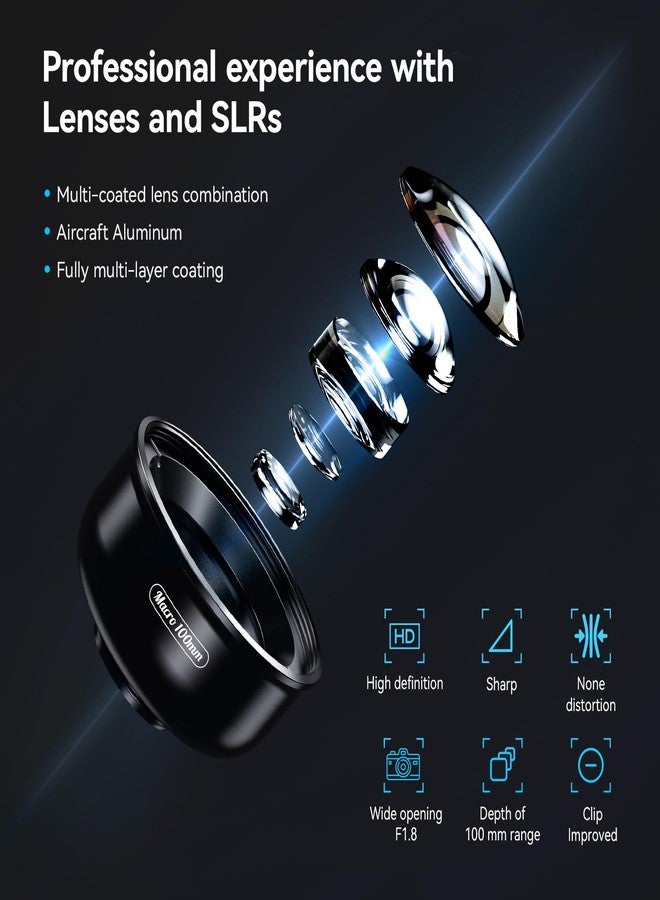 APEXEL Professional HD Macro Lens for Smartphone Compatible with iPhone, Pixels, Samsung Galaxy, Huawei, Xiaomi and Most Mobile Phones - Image 2