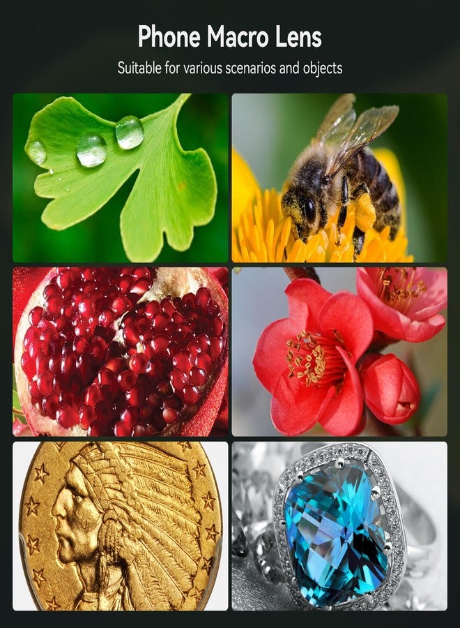 APEXEL Professional HD Macro Lens for Smartphone Compatible with iPhone, Pixels, Samsung Galaxy, Huawei, Xiaomi and Most Mobile Phones - Image 4