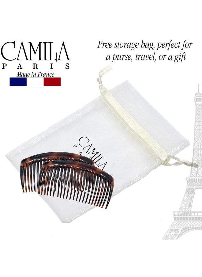 Camila Paris AD66/2 French Side Comb Large Curved Tortoiseshell Hair Combs for Women Fine Hair, 4 Inch Strong Hold Hair Comb for Women Bun Chignon Up-Do Styling Girls Hair Accessories, Made in France - pzsku/ZF531056C4AA96D18AA84Z/45/_/1741329867/dfc1c796-0060-40d4-b121-3b33e10d7c3f