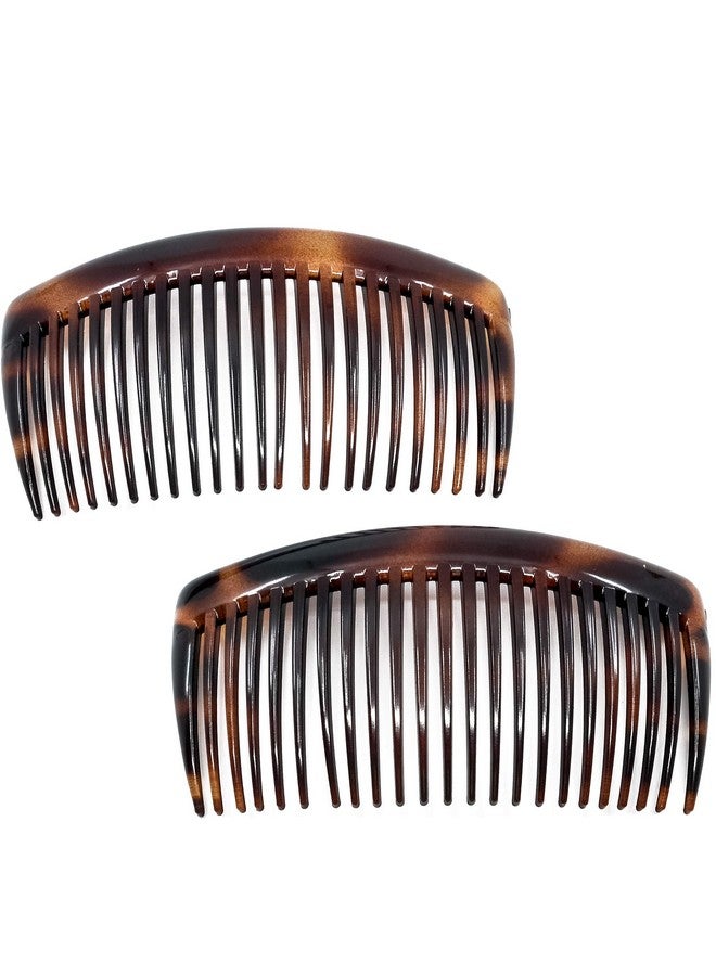 كاميلا مشط جانبي فرنسي كبير من Camila Paris AD66/2 من صدفة السلحفاة المنحنية للشعر الناعم للنساء، مشط شعر قوي التثبيت بطول 4 بوصات للنساء، تصفيف الشعر على شكل كعكة، إكسسوارات شعر للبنات، صنع في فرنسا - Image 1