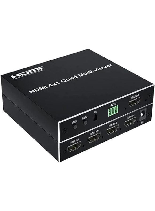 جهاز تقسيم الشاشة وعرض متعدد HDMI 4x1 - عملي وجودة عالية (1080P) - عرض 4 مصادر على شاشة واحدة مع تبديل سلس - Image 1