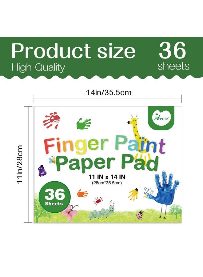 AROIC 36 Sheets Finger Paint Paper 11 x 14 inches, Paint Pad for Kids, Fingerpaint Paper For Toddlers And Kids, Kids Art Supplies, Art Paper Construction Paper for Finger Painting, Drawing - Image 2