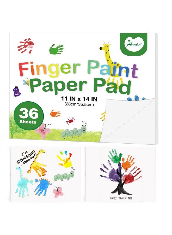 AROIC 36 Sheets Finger Paint Paper 11 x 14 inches, Paint Pad for Kids, Fingerpaint Paper For Toddlers And Kids, Kids Art Supplies, Art Paper Construction Paper for Finger Painting, Drawing - Image 1