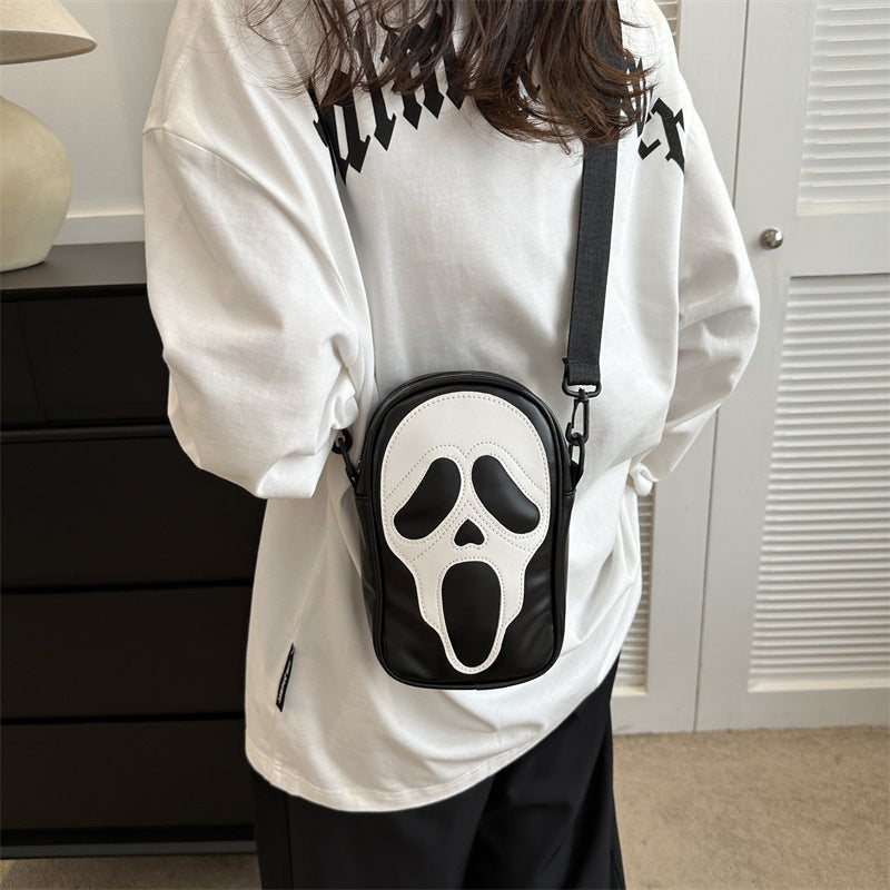 PU Ghost Skull Crossbody Shoulder Bag - Image 3