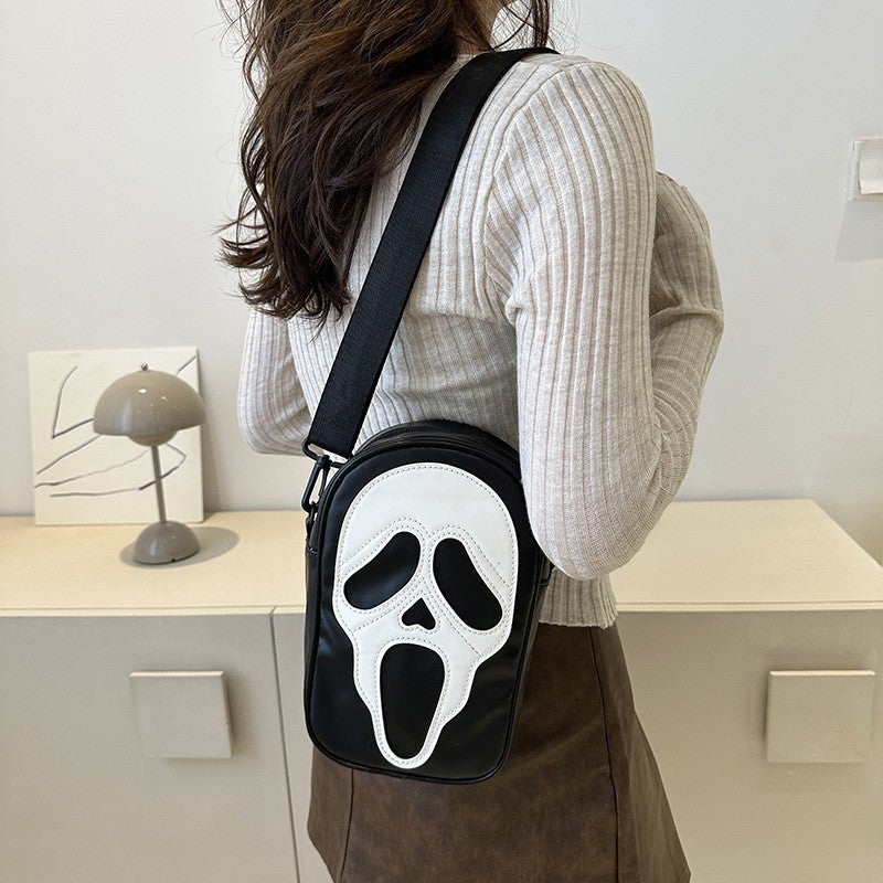 PU Ghost Skull Crossbody Shoulder Bag - Image 4