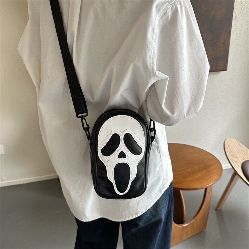 PU Ghost Skull Crossbody Shoulder Bag - Image 1