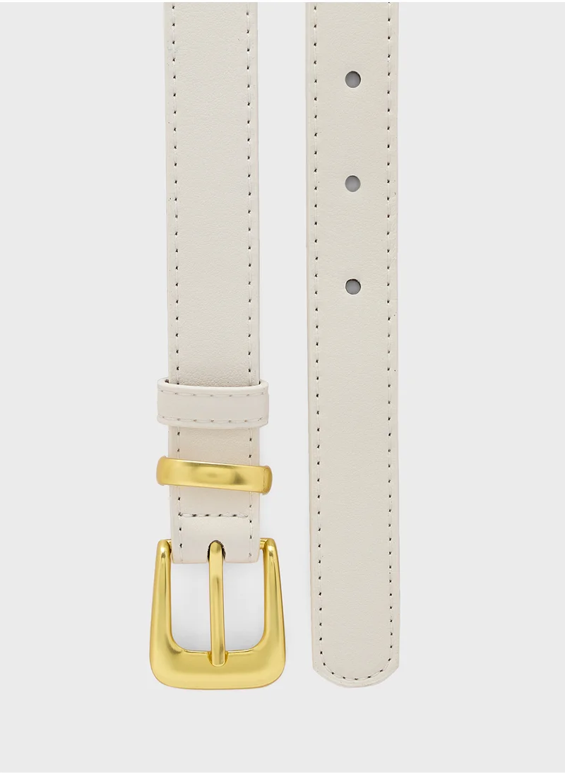 ايلا ليمتد اديشن Classic Belt With Gold Buckle