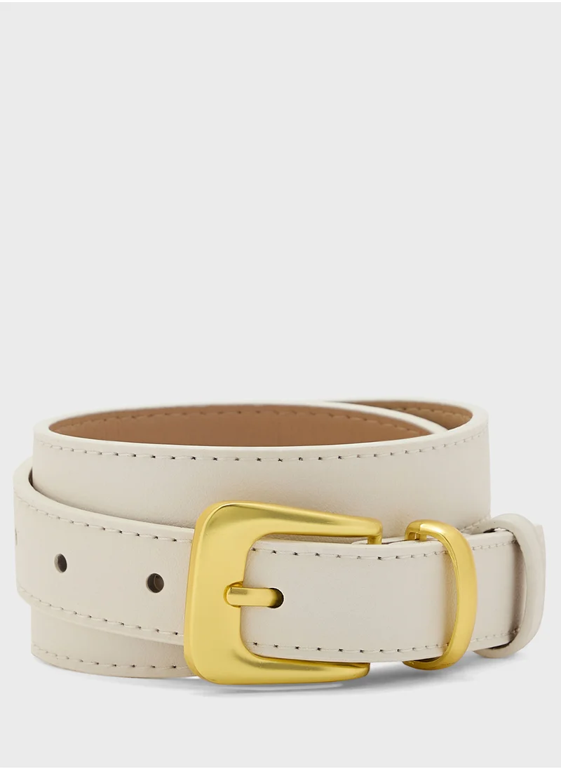 ايلا ليمتد اديشن Classic Belt With Gold Buckle