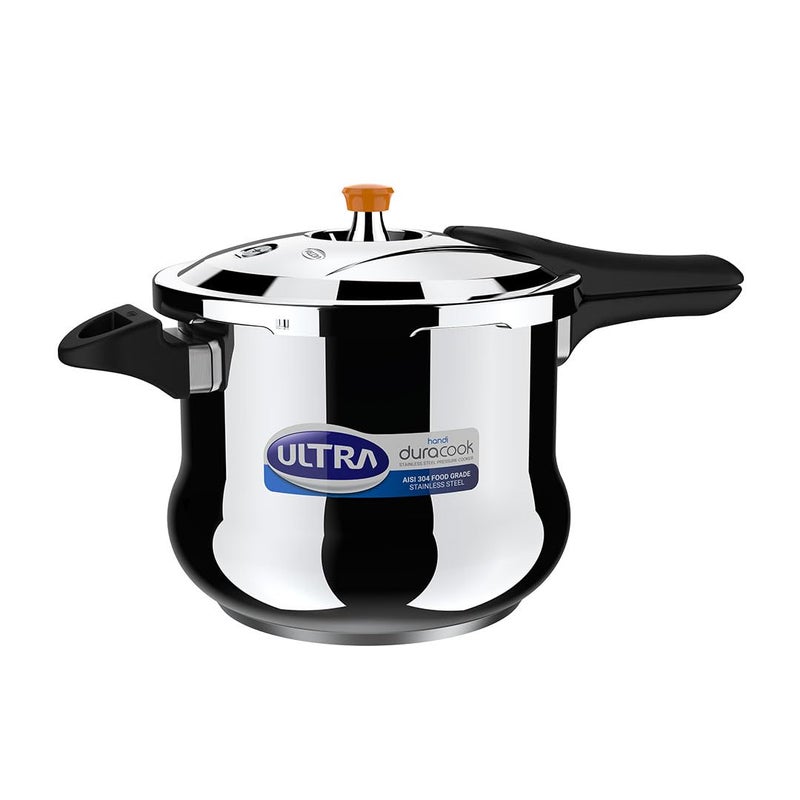 Ultra Duracook Handi 8 L Stainless Steel Pressure Cookeraisi 304 Food Grade Ss Froth Collectorspillage Controlinduction Compatibleimp Bonded Composite Baseisi10Y Warranty - Image 1