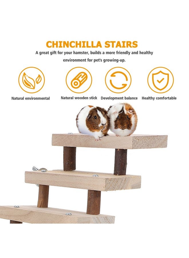 balacoo Chinchilla Climbing Platform Wooden Hamster Ladder Steps Stair Climbing Toys Playground Toy Chewing Toys for Small Animals Sugar Glider Chinchilla Guinea- Pigs Squirrel Jumping Platform - Image 5