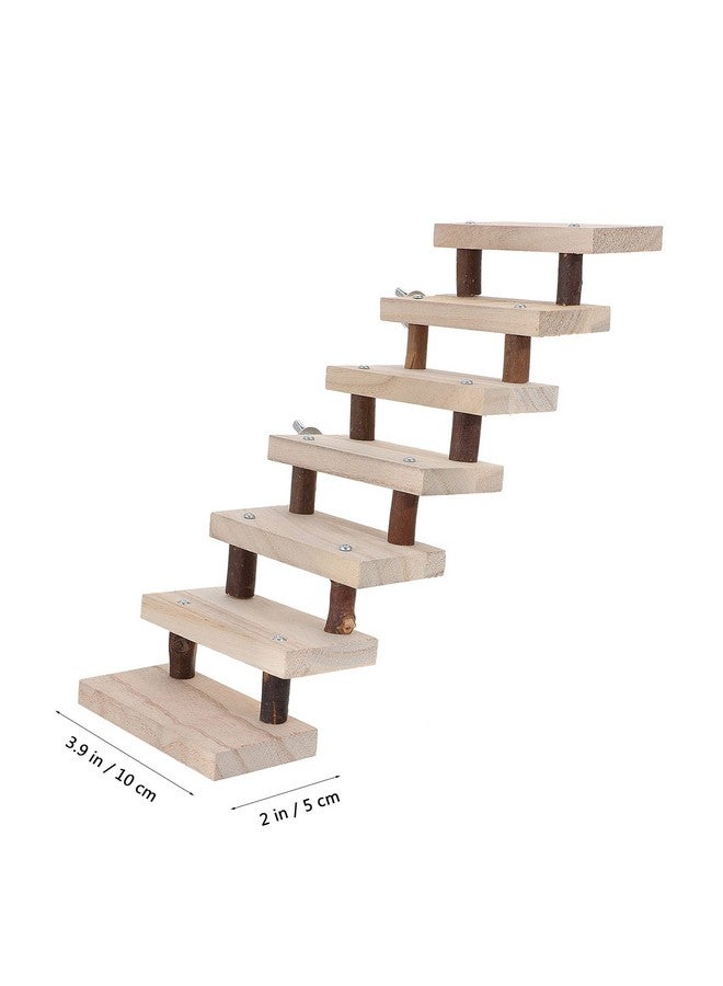 balacoo Chinchilla Climbing Platform Wooden Hamster Ladder Steps Stair Climbing Toys Playground Toy Chewing Toys for Small Animals Sugar Glider Chinchilla Guinea- Pigs Squirrel Jumping Platform - Image 2