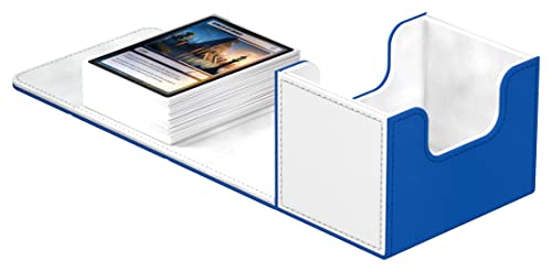 Ultimate Guard Sidewinder Synergy 100 Deck Box for 100 DoubleSleeved TCG Cards BlueWhite Magnetic Closure Microfiber Inner Lining - Image 1
