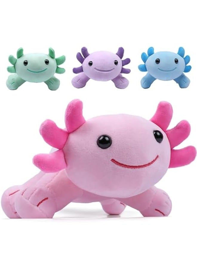 DURKU Soft and Cute 10.8 Axolotl Plush Toy - Kawaii Salamander Stuffed Pillow for Boys, Girls, and Kids - Perfect Gift (Pink) - Image 1