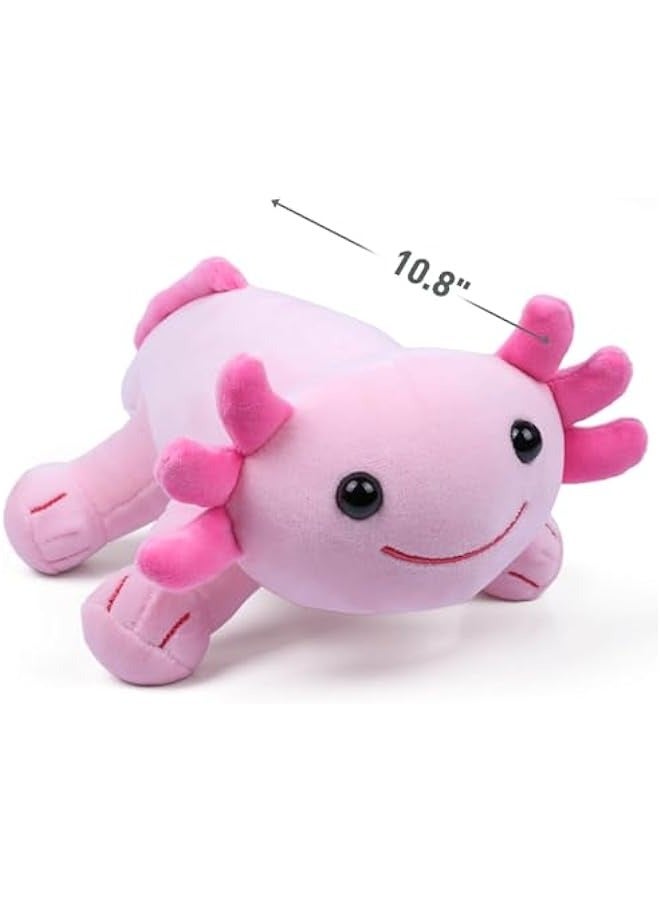 DURKU Soft and Cute 10.8 Axolotl Plush Toy - Kawaii Salamander Stuffed Pillow for Boys, Girls, and Kids - Perfect Gift (Pink) - Image 2