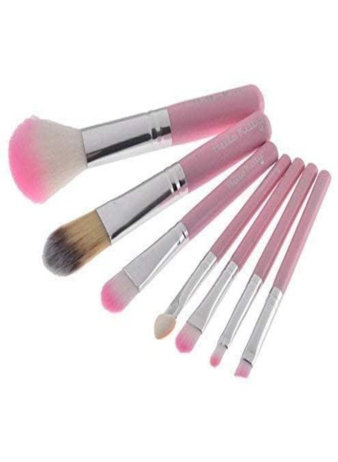 Ooplore Women's & Girl's 7 Pink Makeup Brushes Set for Makeup - (Pack of 7) - Image 2