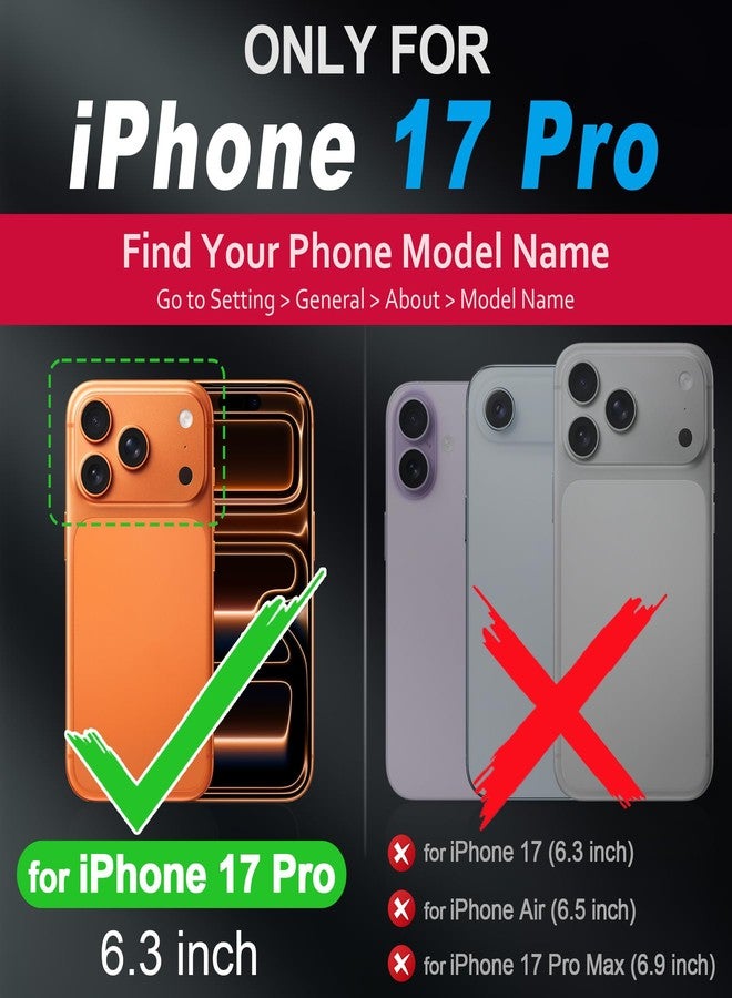SHIELDON Genuine Leather Slim Wallet Case Compatible with iPhone 17 Pro 6.3-inch 5G 2025, Magnetic Wireless Charging, RFID Blocking, Card Holder, Shockproof, Strap Holes, Protective Flip Cover - Black - Image 2
