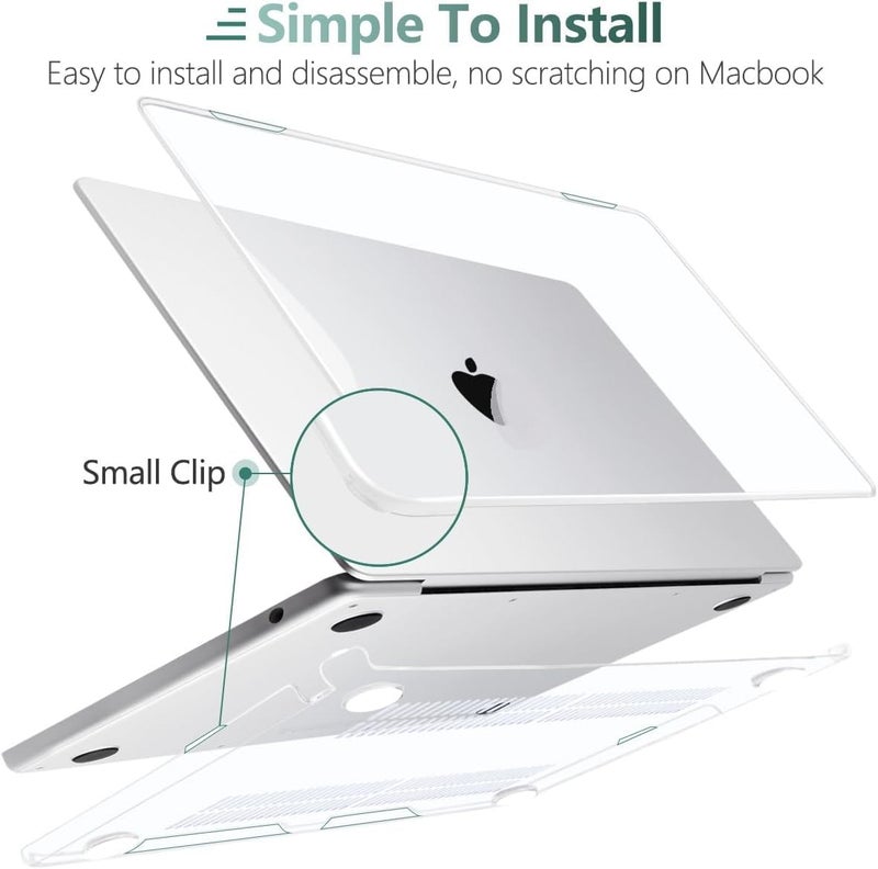 Moca Case Compatible with MacBook Air 15 inch M4 2025 2024 2023 Release A3241 M3 A3114 M2 A2941 Liquid Retina Display, Plastic Hard Shell Case + Keyboard Cover (Crystal Clear) - Image 3