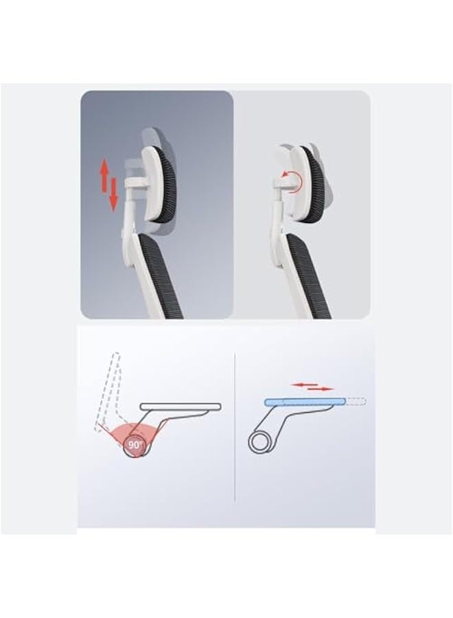 بيوينتي كرسي من ليور أون ذا للمكتب وغرفة المعيشة والدراسة والاجتماعات، مع مسند رأس وذراعين قابلين للتعديل وارتفاع قابل للضبط ودوران 360 درجة، مصنوع من البلاستيك، باللون الأسود - Image 4