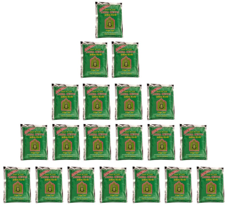 Amina Henna Mehndi Green 600 g Pack of 20 - Image 1