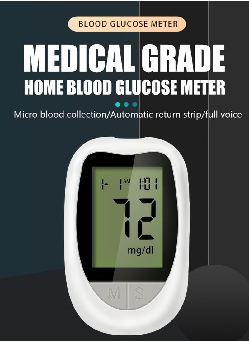 Changli - Glucose Monitoring System with 50 Sugar Test Strips 1 Glucometer 50 Lancets 1 Lancing Device for Home Use Portable Sugar Test - Image 1