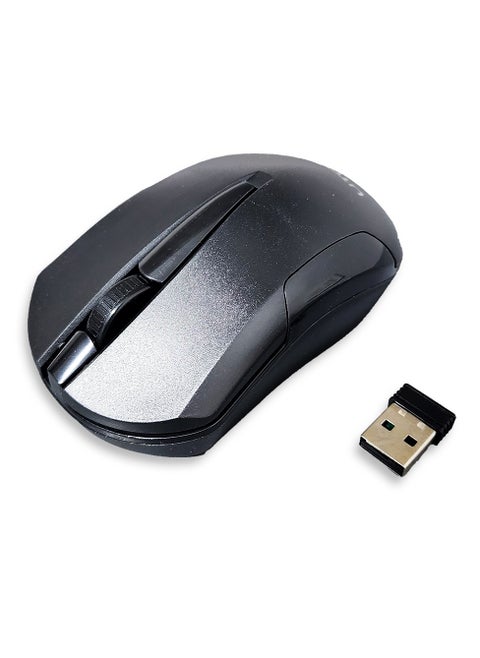 Wireless Gaming Mouse for Computer and Laptop, 2.4GHz, 4 Buttons, 1600 DPI - Black Model U-300 for Home and Office Use Classic Design Comfortable for the Hand